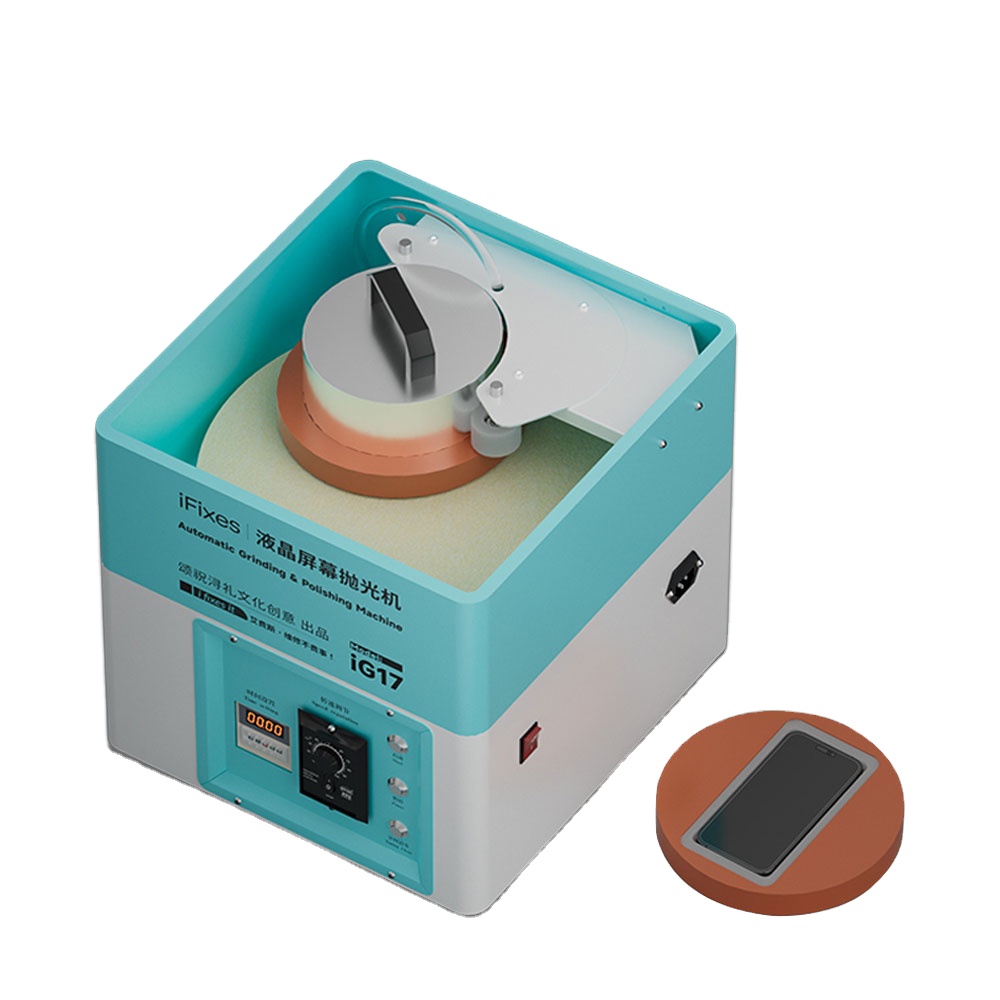 IG17 Mini One Station Automatic Mobile Phone Front Glass Scratch Repair Device LCD Screen Polisher Grinding for Smartphone