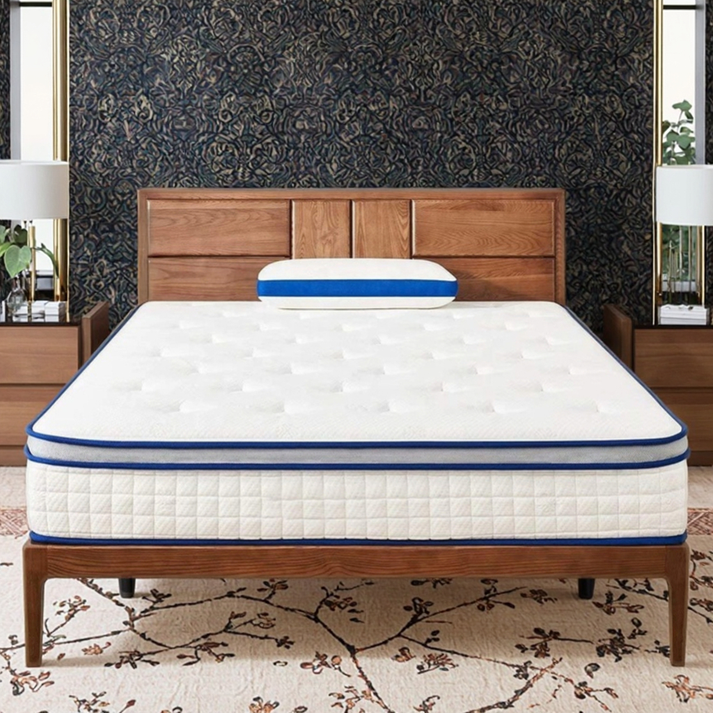 Hotel Hybrid Pocket Spring Mattress Comfortable Euro Top Style Sleep Well Gel Foam Mattress