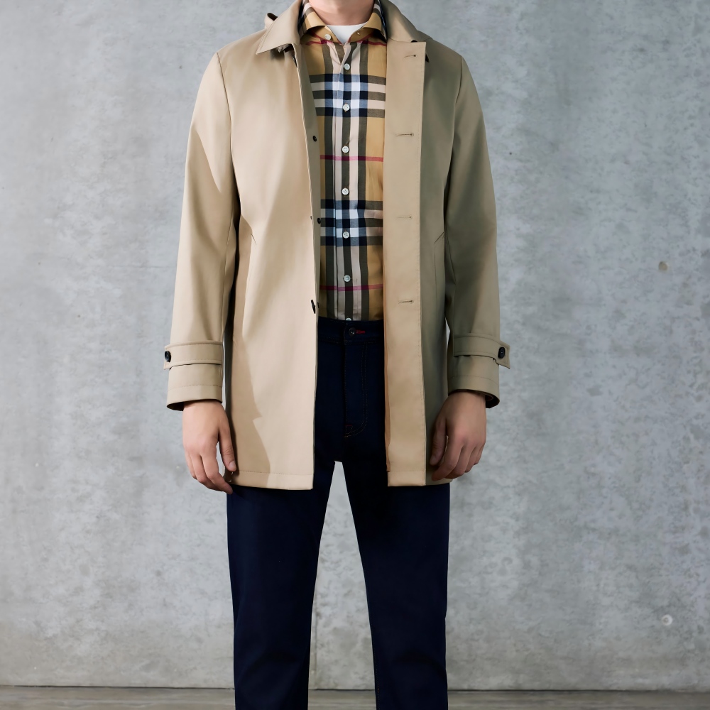 Coldweather Tactical Jacket Bestseller Long Trench Coat Solid Color Simple Standing  Men's Coat Jacket