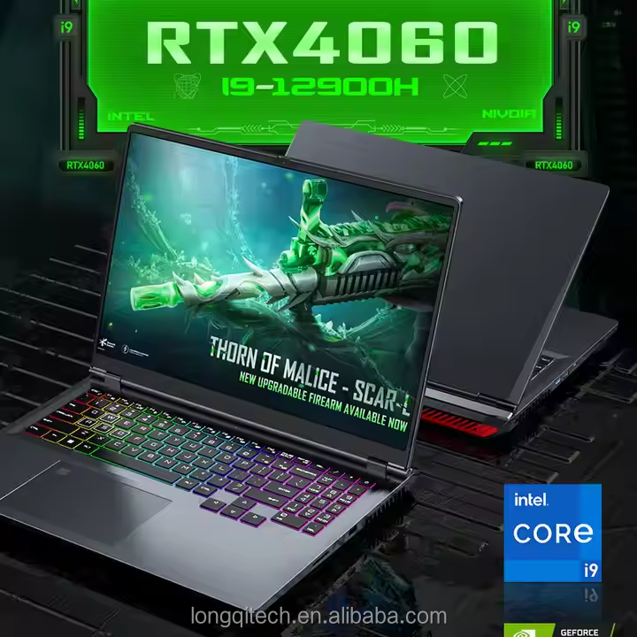 16 Inch Gaming Laptops I9 13900H DDR5 RAM 8G/16G 5600MHz 256/512/1TB SSD RTX4060 8GB New Game Portable PC Laptop Win 11 Notebook