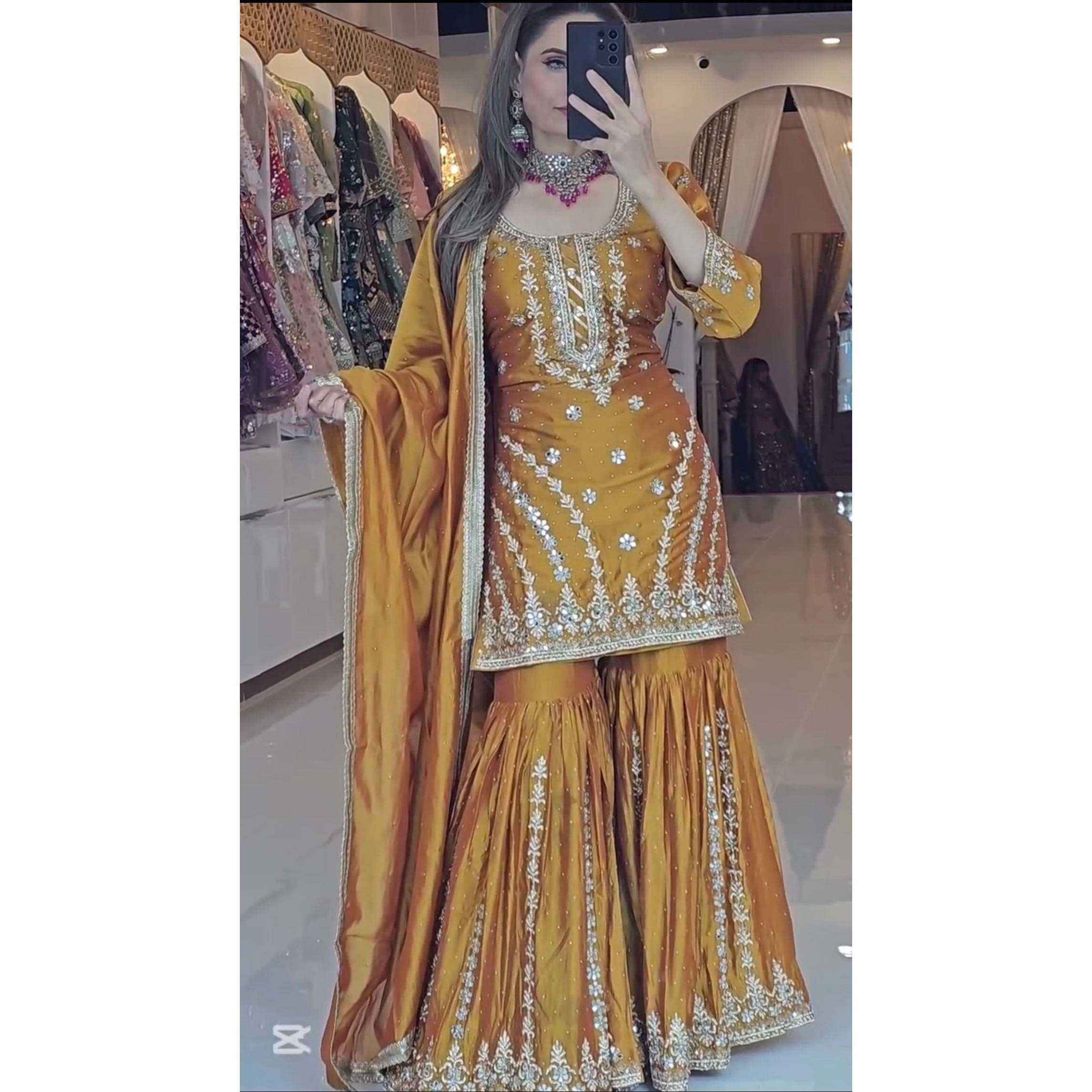 Designer Women's Embroidery Suit Set with Fancy Borders Lace Work Elegant and Stylish Set