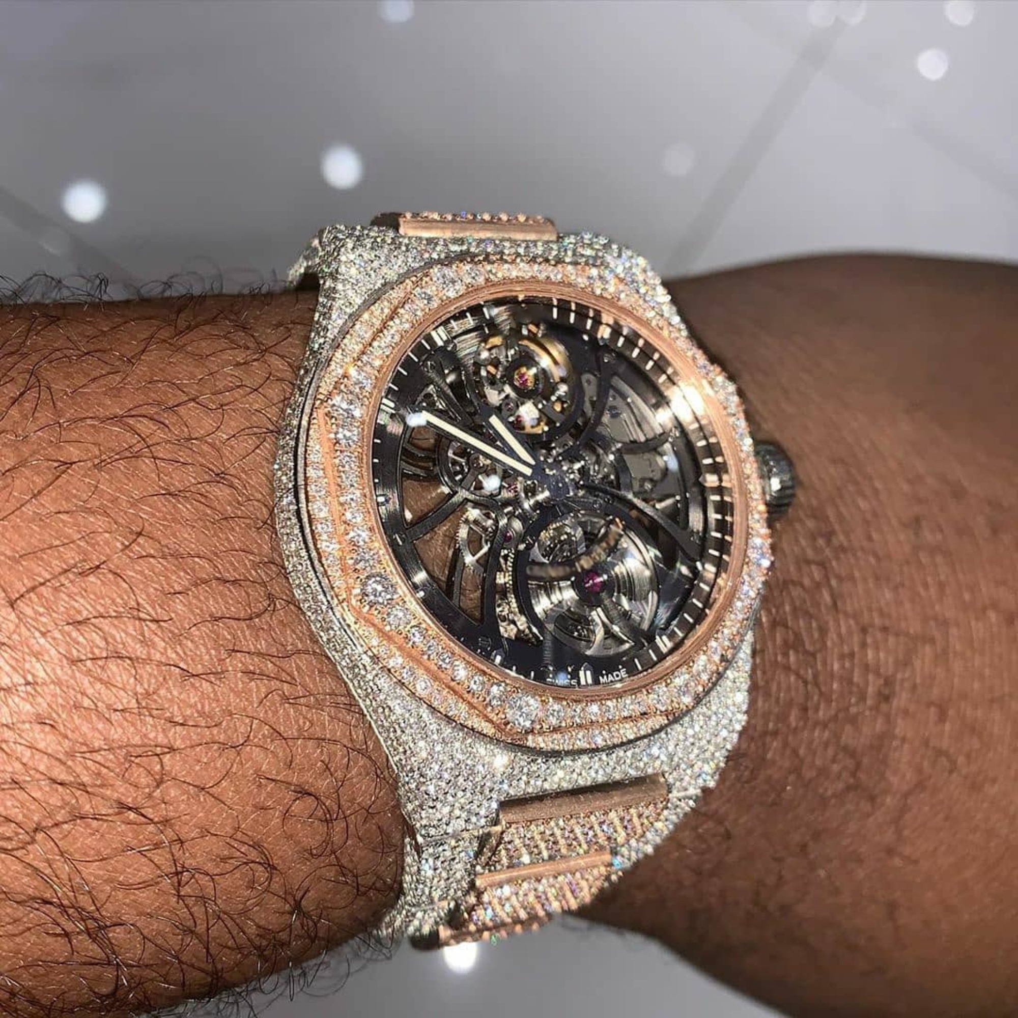 Luxury VVS Moissanite Quartz Movement Watch | Iced Out Skeleton Presidential