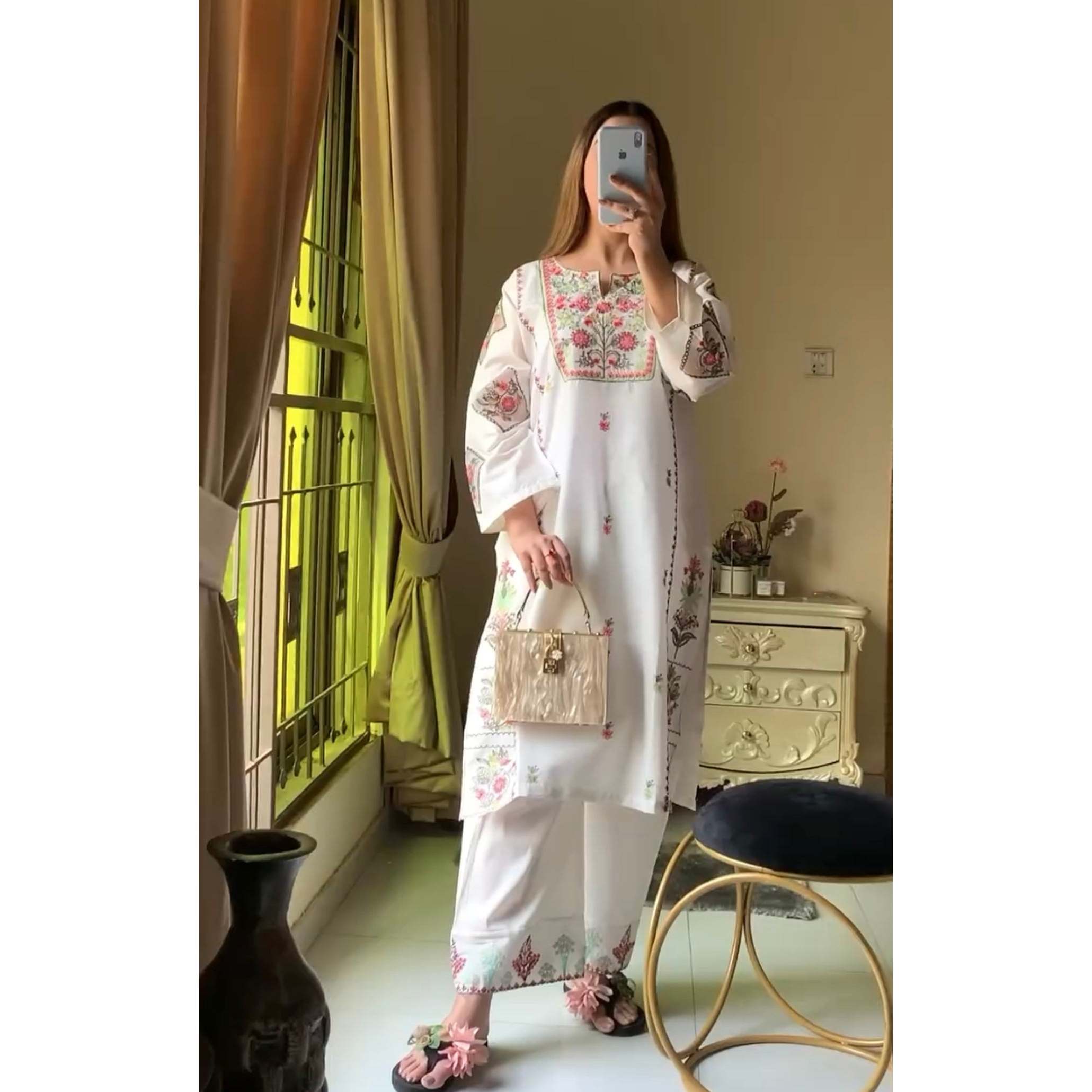 Designer Women's Party Wear Suit Set with Elegant Embroidery Work